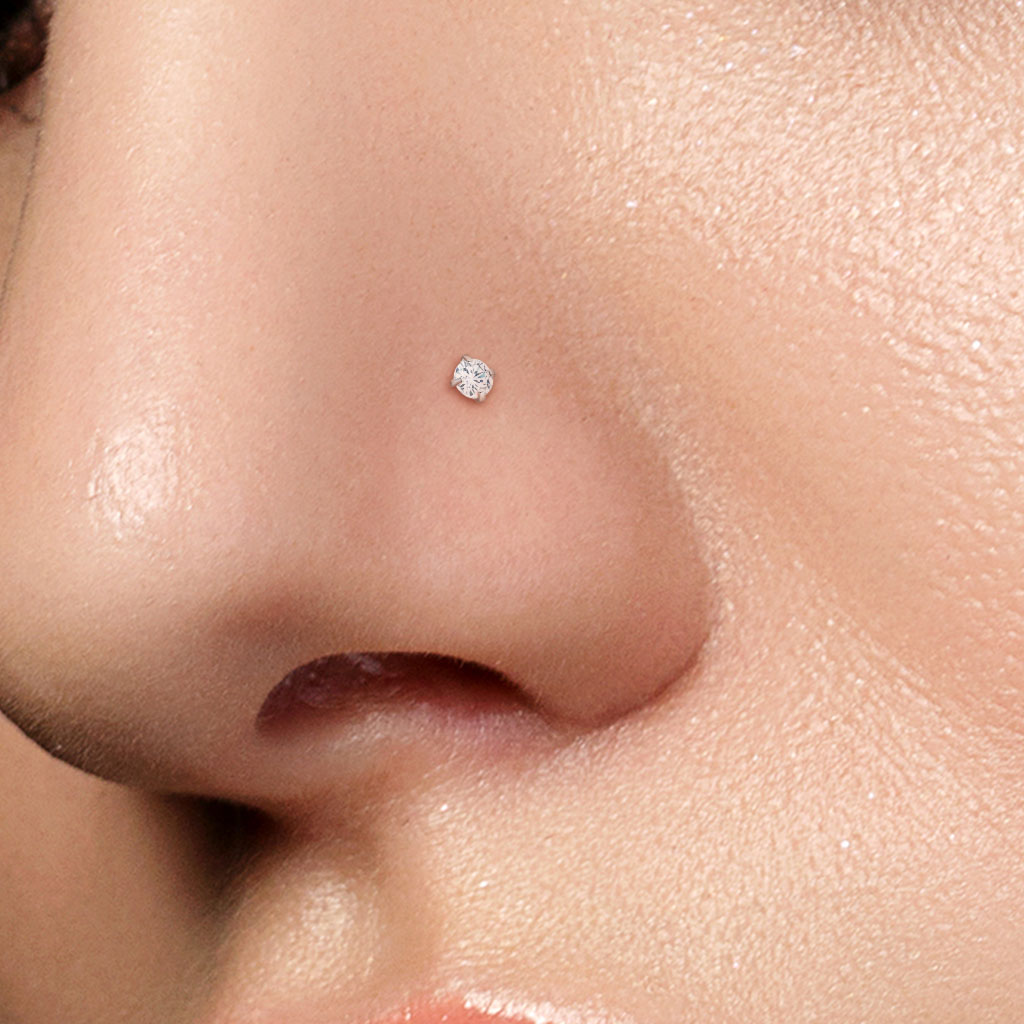 Piercing de nez avec zircon